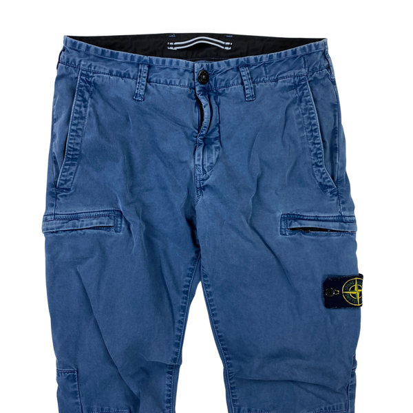 Stone Island Blue Skinny Fit Cargo Trousers