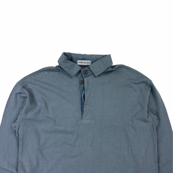 Stone Island Vintage Longsleeve Cotton Polo Top