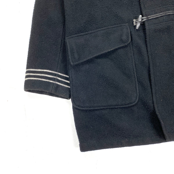 Stone Island 2002 Black Wool Duffle Jacket