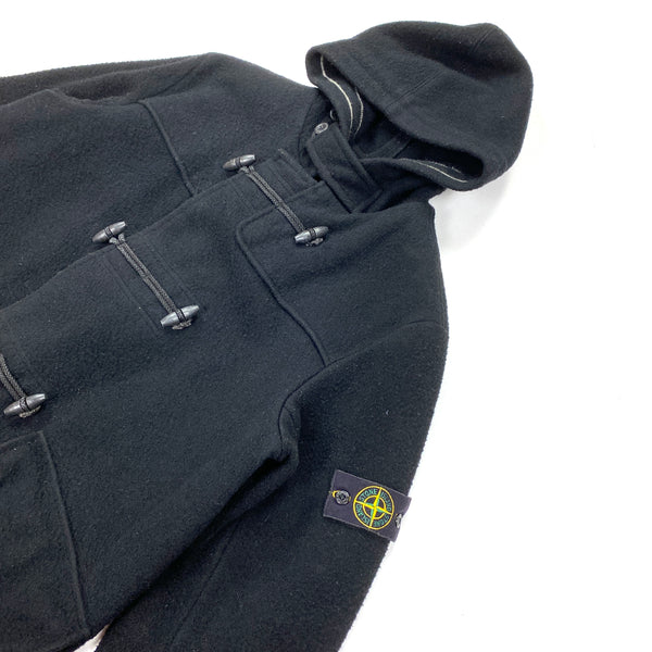 Stone Island 2002 Black Wool Duffle Jacket