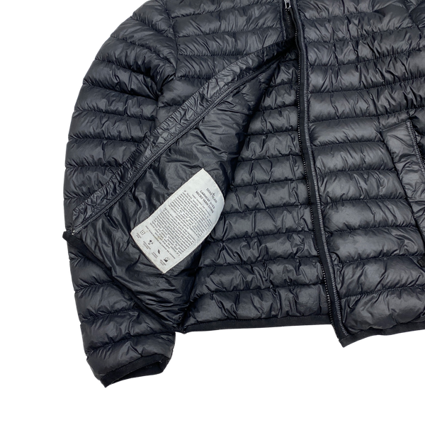 Stone Island Black Micro Yarn Hooded Down Puffer Jacket