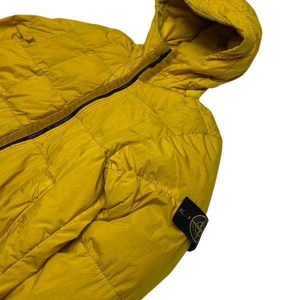 Stone Island 2018 Yellow Down Filled Crinkle Puffer Jacket