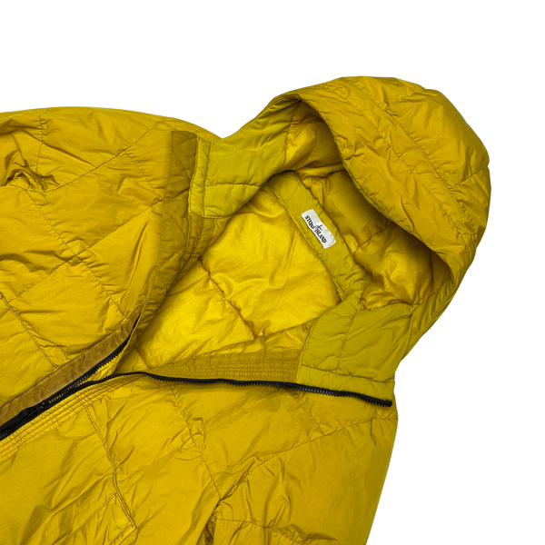 Stone Island 2018 Yellow Down Filled Crinkle Puffer Jacket