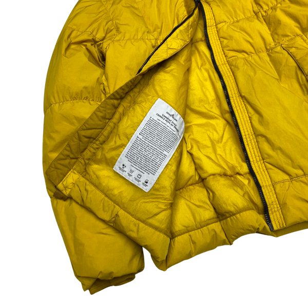 Stone Island 2018 Yellow Down Filled Crinkle Puffer Jacket