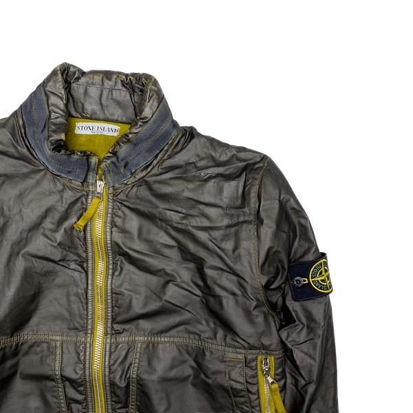 Stone Island 2009 Mussola Gommata Fleece Lined Jacket