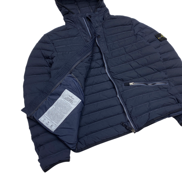Stone Island 2019 Navy Loom Woven Down Puffer Jacket