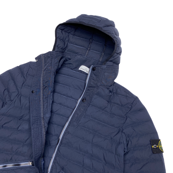 Stone Island 2019 Navy Loom Woven Down Puffer Jacket
