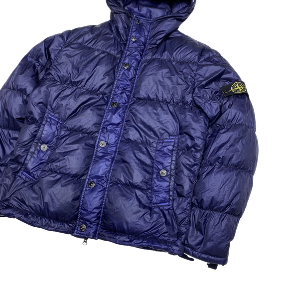 Stone Island Blue Garment Dyed Puffer Jacket