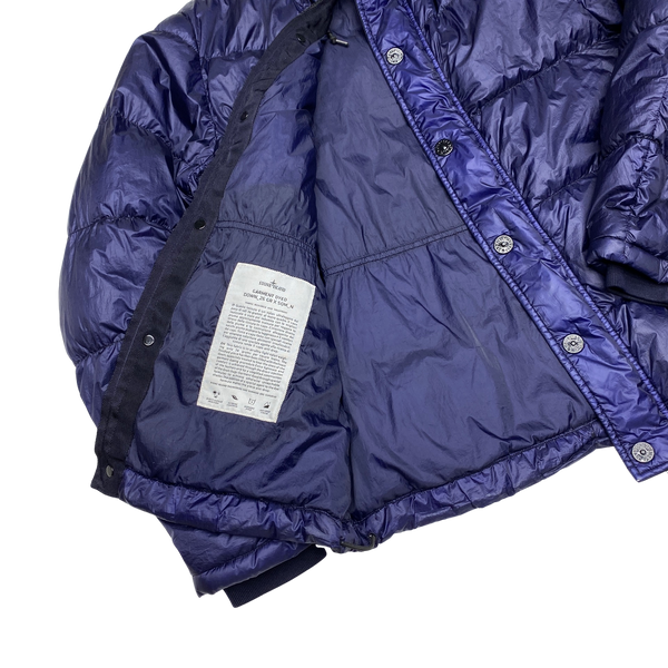 Stone Island Blue Garment Dyed Puffer Jacket