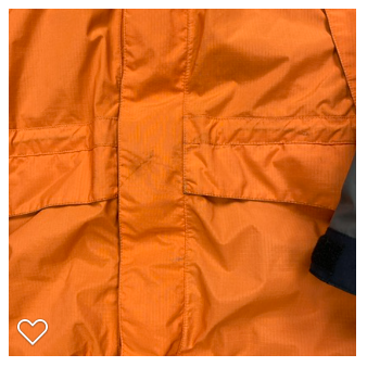 North Face Orange Waterproof Rain Jacket