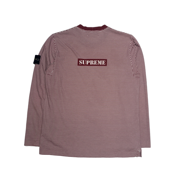 Stone Island x Supreme Burgundy Longsleeve