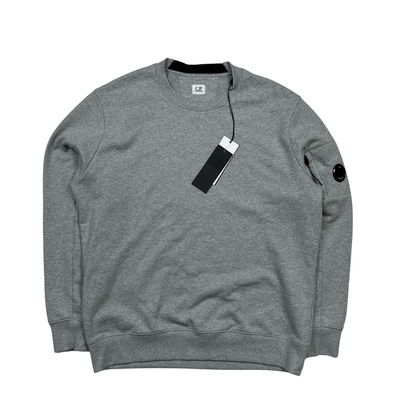 CP Company Light Grey Thick Cotton Crewneck Sweatshirt - XXL