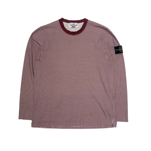 Stone Island x Supreme Burgundy Longsleeve