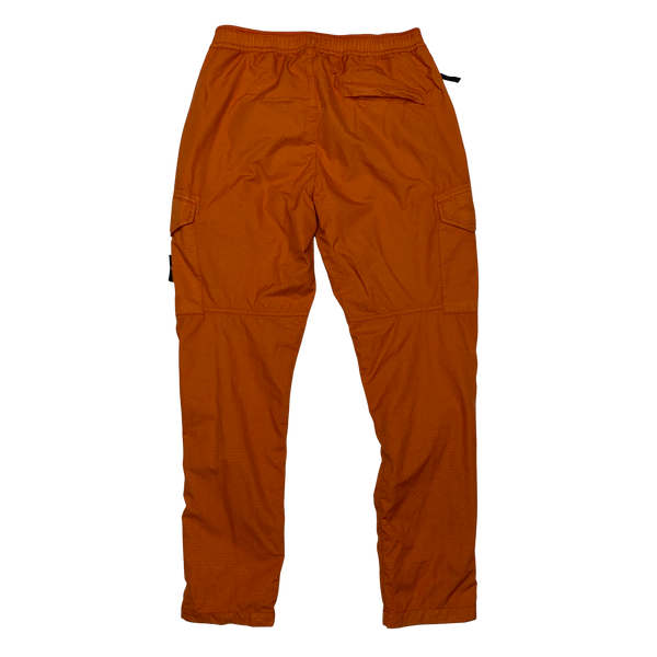 Stone Island 2019 Orange Reflective Weave Cargo Trousers