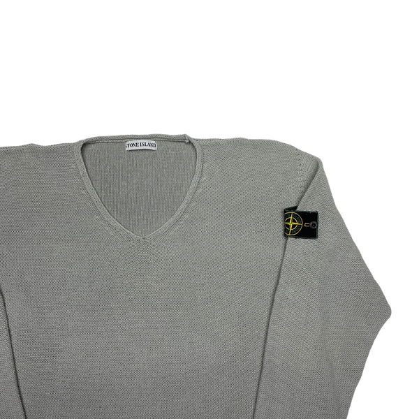 Stone Island Vintage 1997 Pale Blue Knitted Jumper