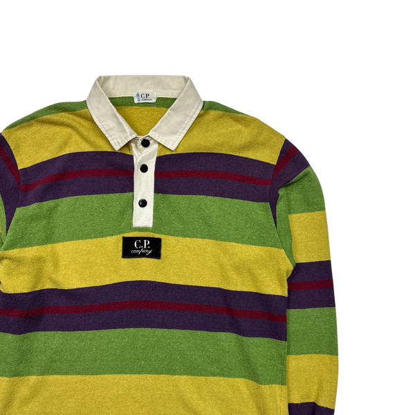 CP Company Vintage 80's Striped Rugby Polo Top - Medium