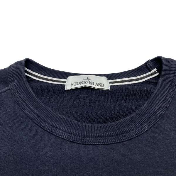 Stone Island 2015 Navy Blue Cotton Crewneck Sweatshirt