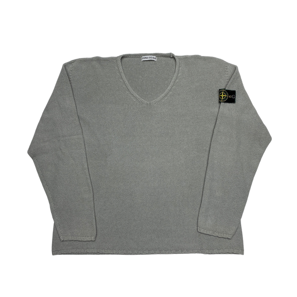 Stone Island Vintage 1997 Pale Blue Knitted Jumper