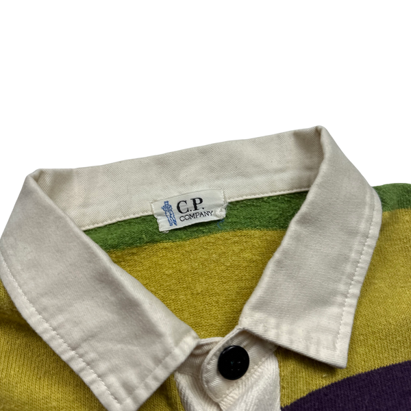 CP Company Vintage 80's Striped Rugby Polo Top - Medium