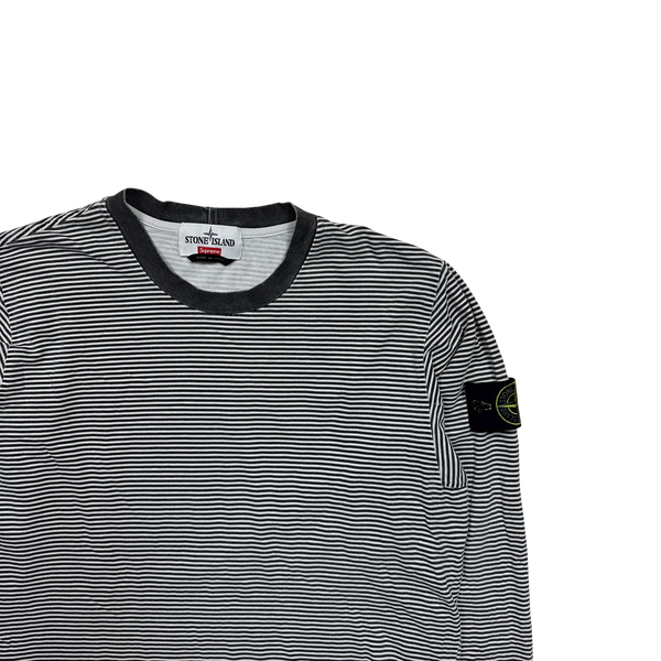 Stone Island x Supreme 2015 Striped Longsleeve T- Medium