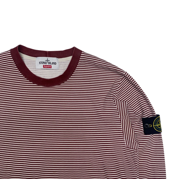 Stone Island x Supreme Burgundy Longsleeve